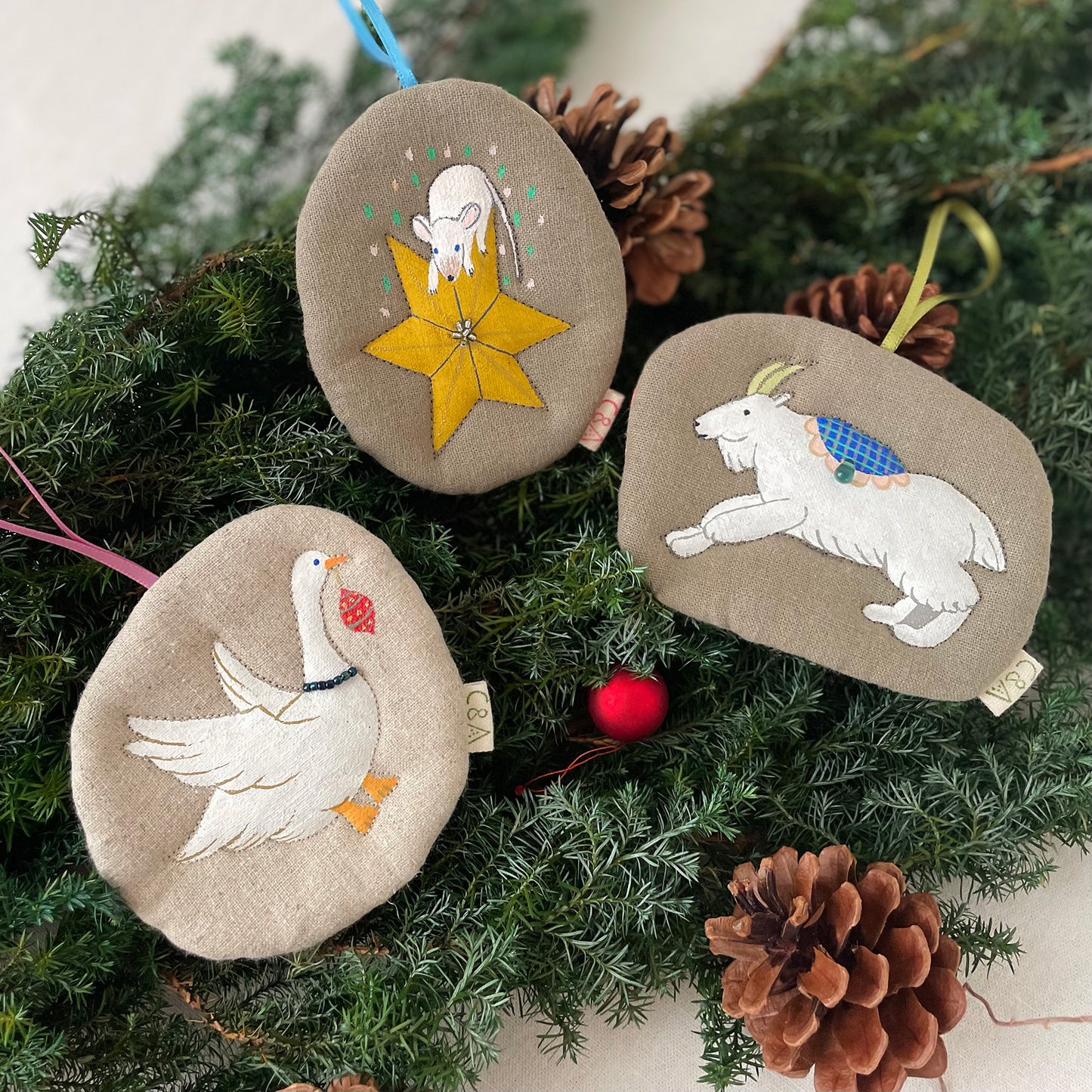 Hand-Painted Ornament Gift Set