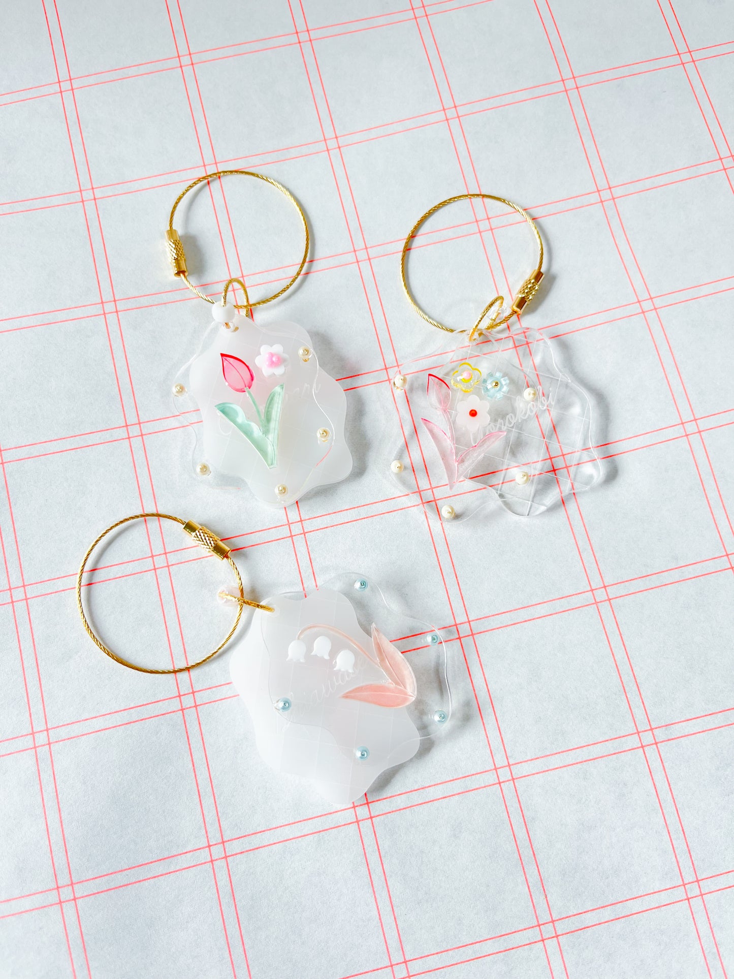 keychain: hanakotoba | language of flowers