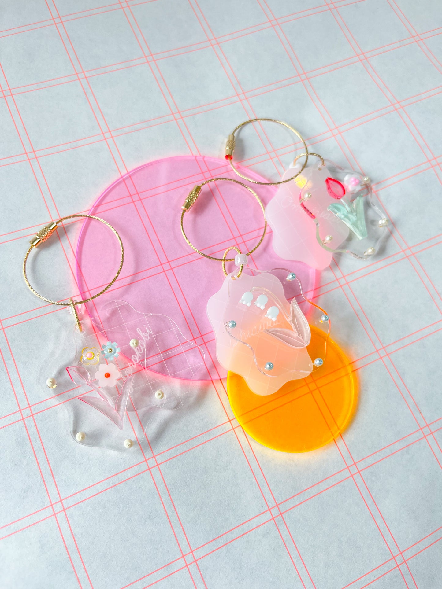 keychain: hanakotoba | language of flowers