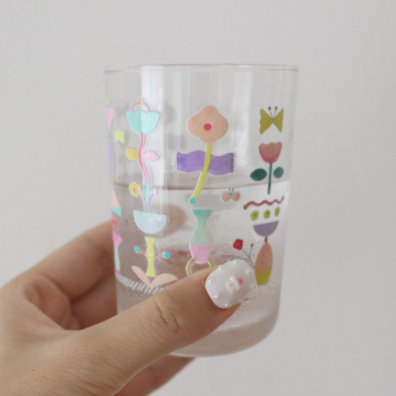 flower eden glass cup