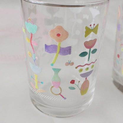 flower eden glass cup