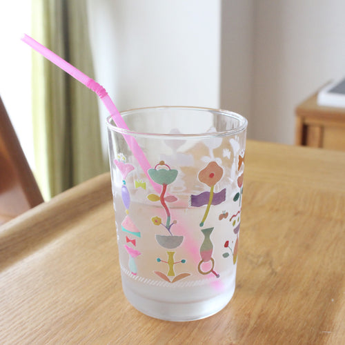 flower eden glass cup