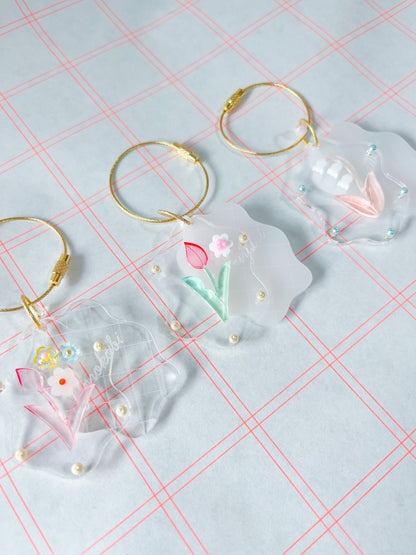 keychain: hanakotoba | language of flowers
