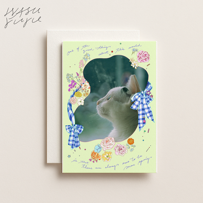 Spring Floral Portrait Frame A5 | Hand Drawn Illustration (Digital Download) Template