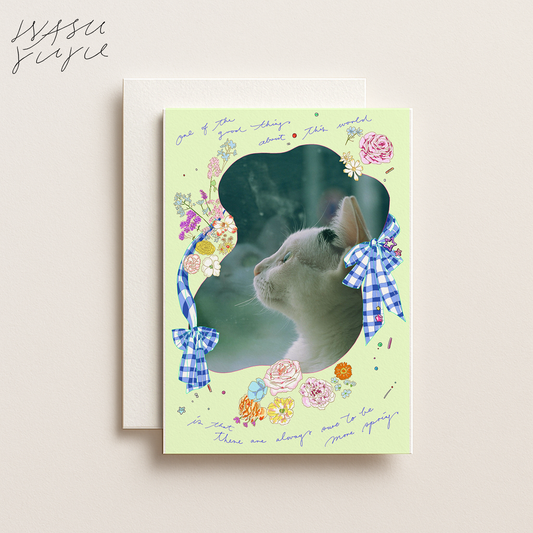 Spring Floral Portrait Frame A5 | Hand Drawn Illustration (Digital Download) Template