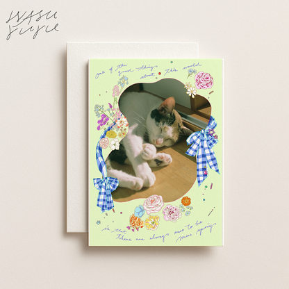 Spring Floral Portrait Frame A5 | Hand Drawn Illustration (Digital Download) Template