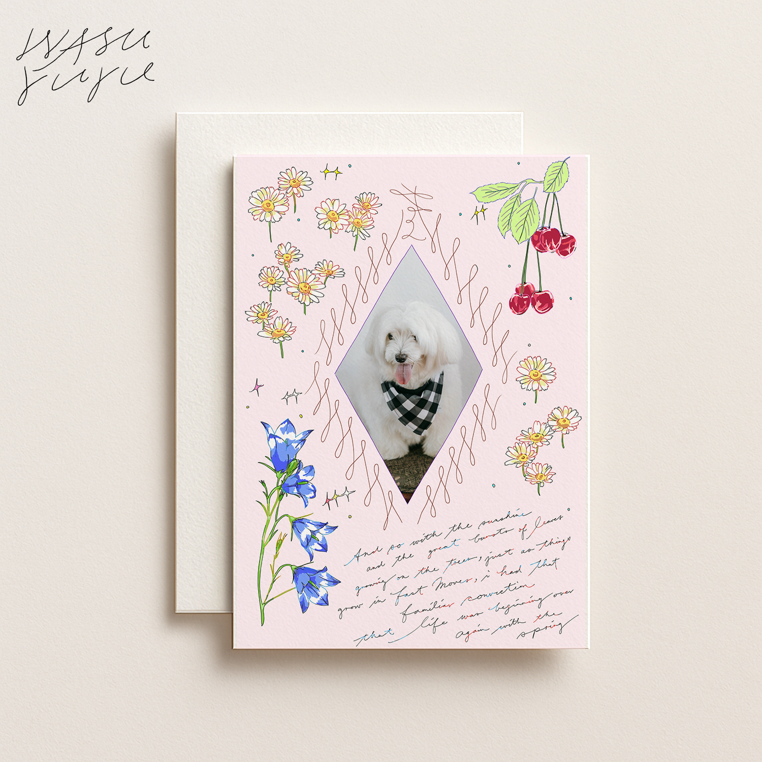 Pink Floral Portrait Frame