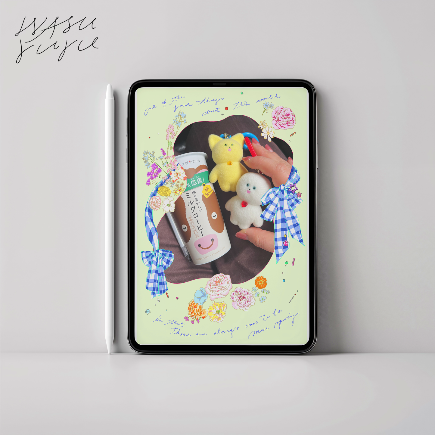 Spring Floral Portrait Frame A5 | Hand Drawn Illustration (Digital Download) Template