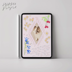 Pink Floral Portrait Frame